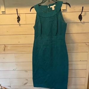 Lucy & Laurel Teal Sleeveless Textured Casual  Dress Size 4